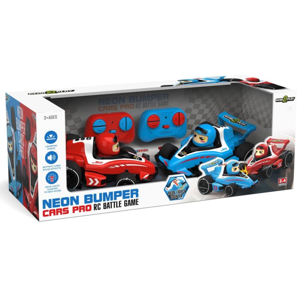 Gear2Play Rc Formule 1 Neon Bumper Cars + Licht En Geluid