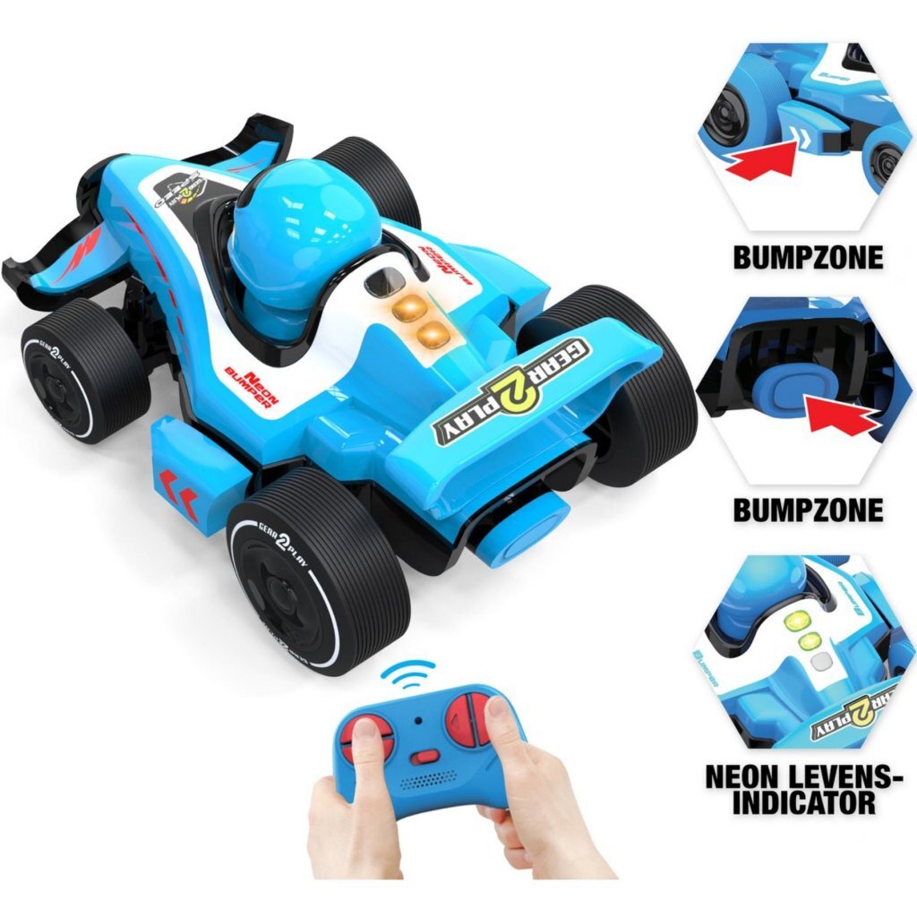 Gear2Play Rc Formule 1 Neon Bumper Cars + Licht En Geluid