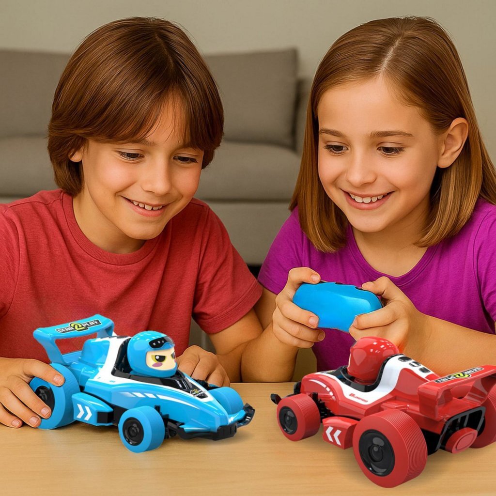 Gear2Play Rc Formule 1 Neon Bumper Cars + Licht En Geluid
