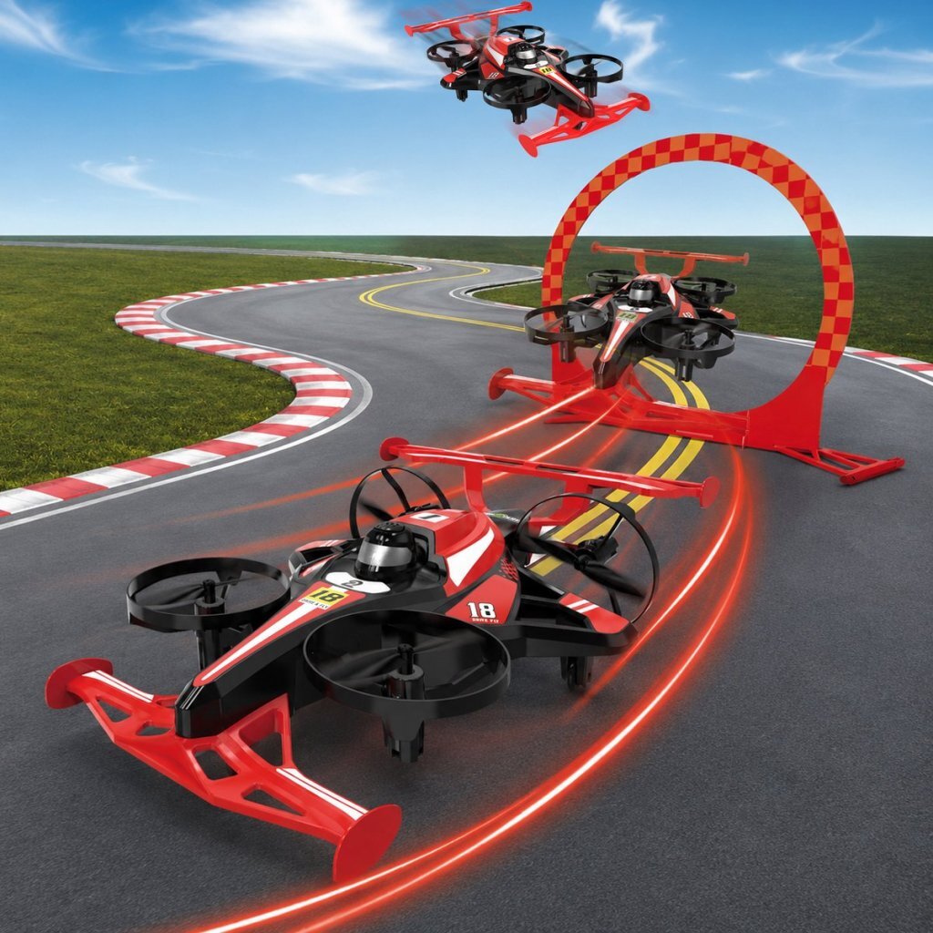 Gear2Play Drive And Fly Drone Racer Rood/Zwart