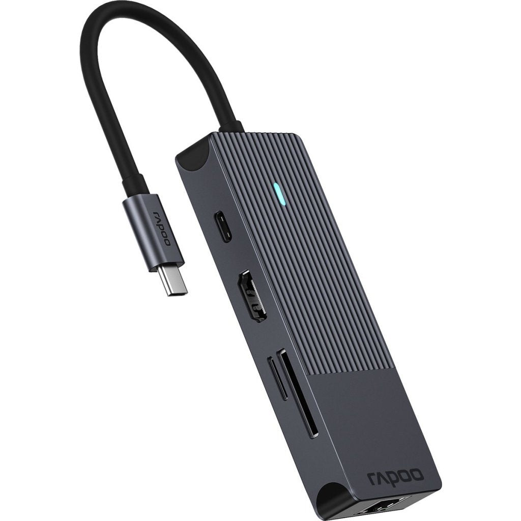 Rapoo 8In1 Usb-C Multiport Adapter Zwart