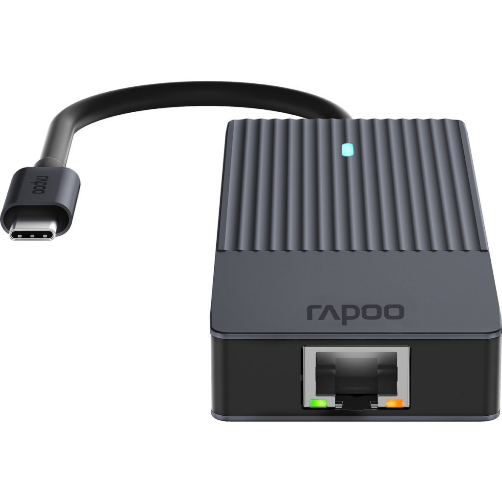 Rapoo 8In1 Usb-C Multiport Adapter Zwart