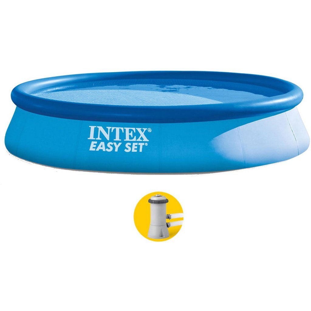 Intex 28158Gn Easy Set Opblaaszwembad 457X84 Cm + Filterpomp Blauw
