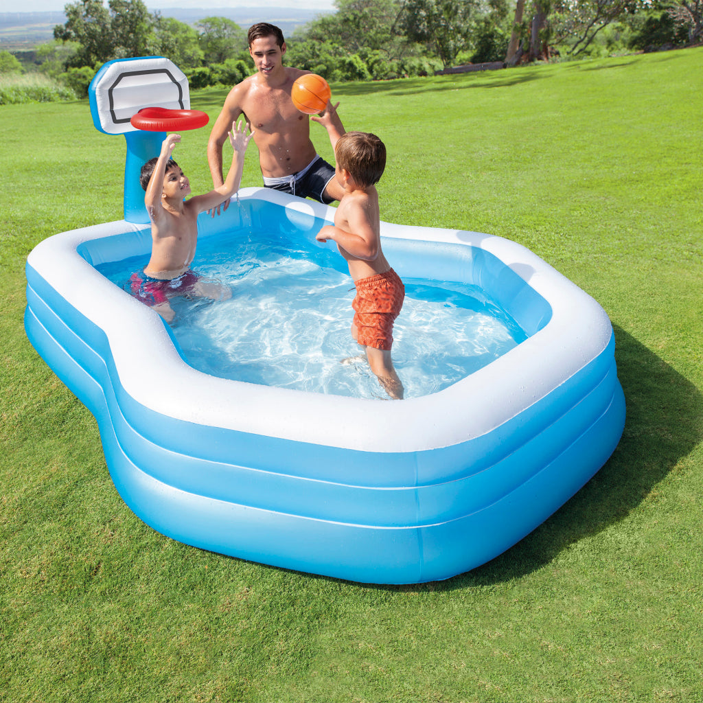 Intex 57183Np Shootin'Hoops Opblaasbaar Zwembad 257X188X130 Cm