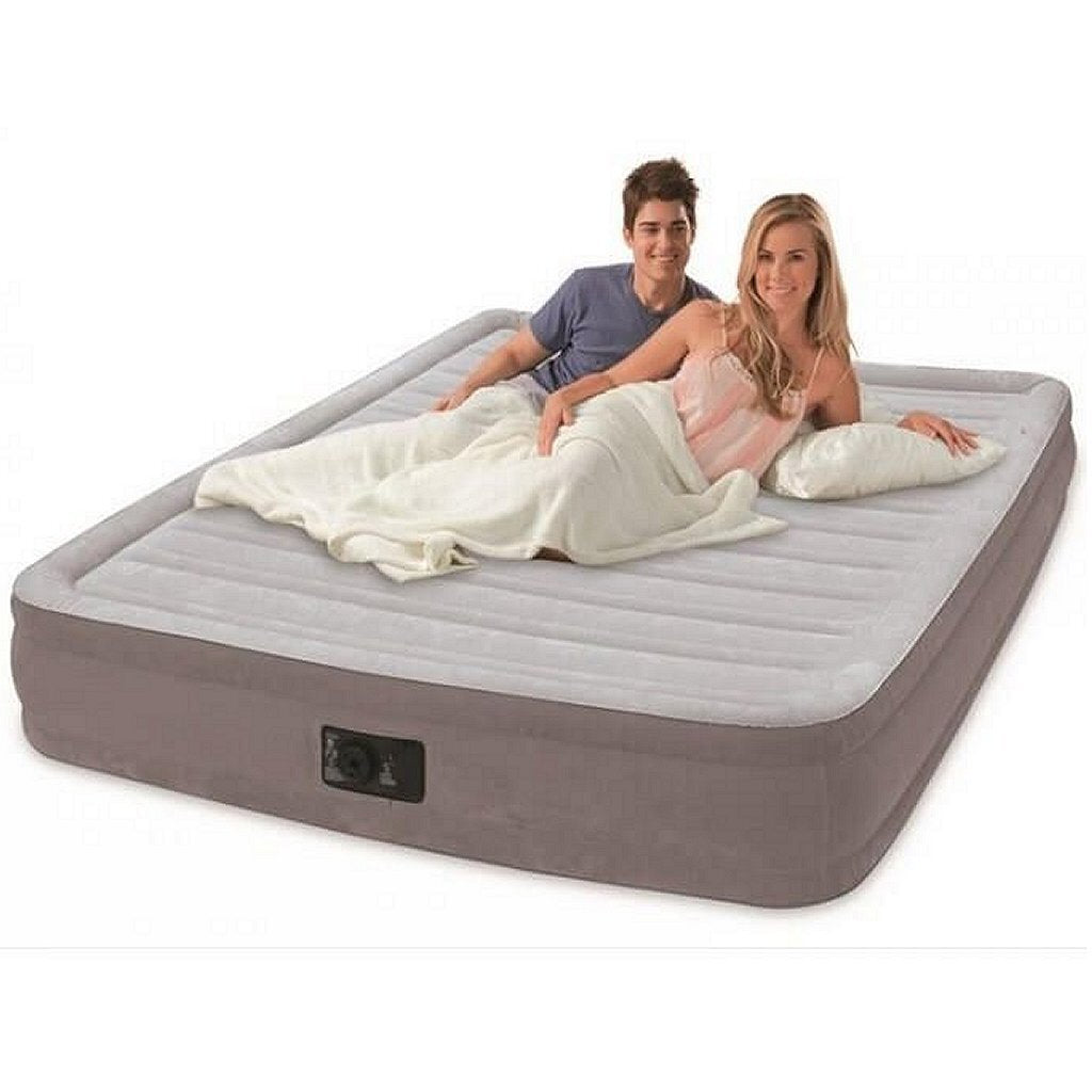 Intex 67768Np Comfort Plush Luchtbed 191X137X33 Cm Grijs