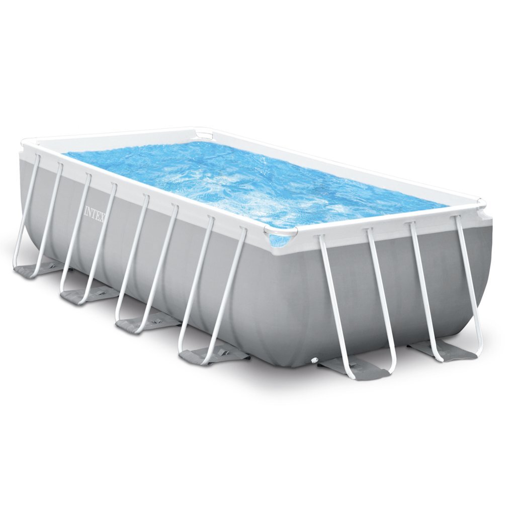 Intex 26790Gn Prism Frame Zwembad 400X200X122 Cm Grijs/Blauw