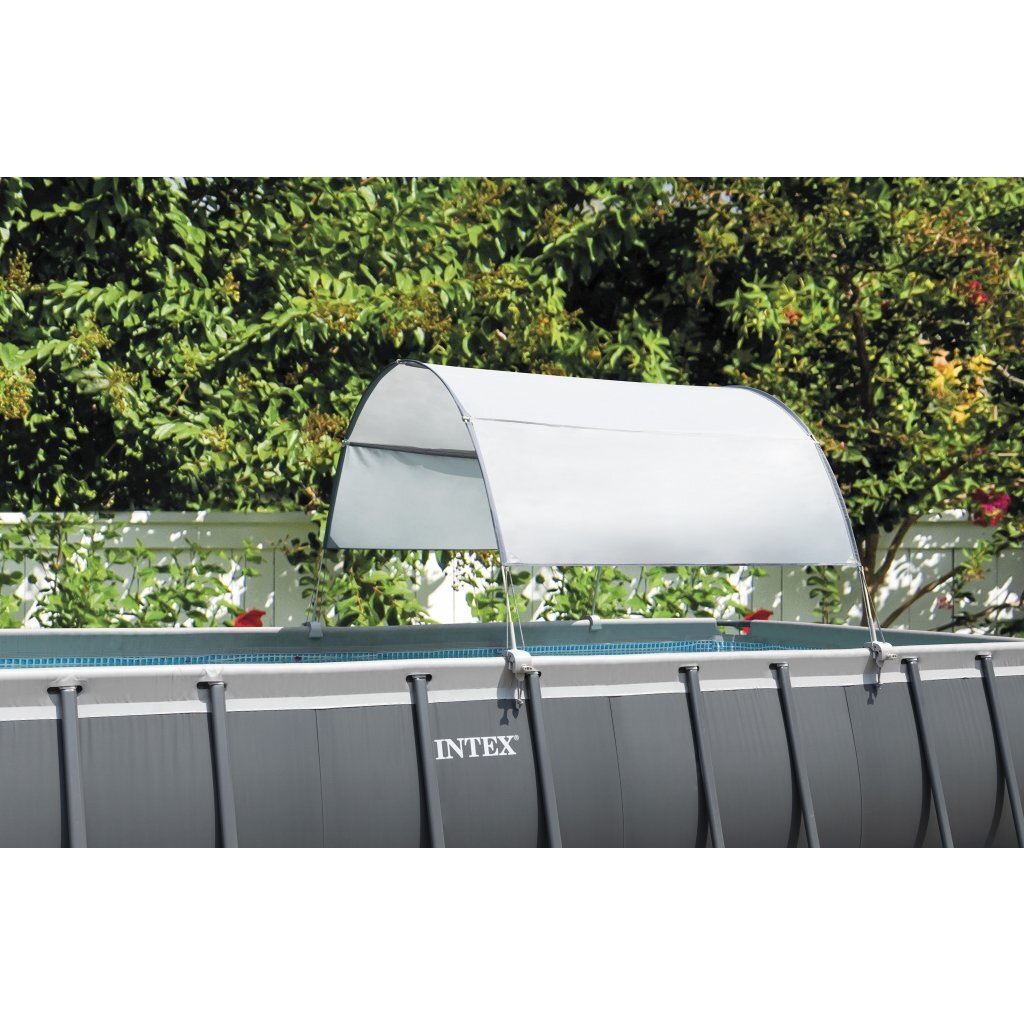 Intex 28054 Zwembadoverkapping 375X300 Cm Wit/Grijs