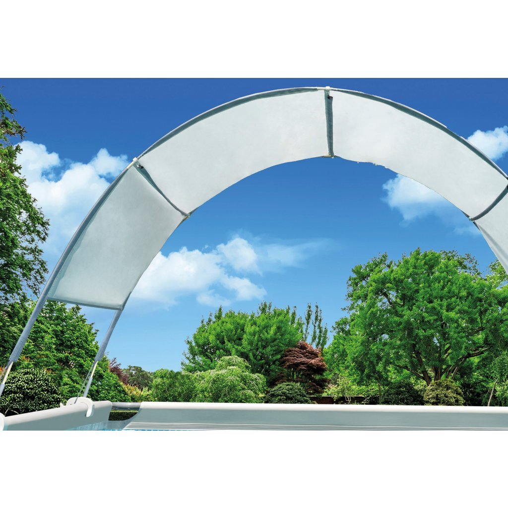 Intex 28054 Zwembadoverkapping 375X300 Cm Wit/Grijs