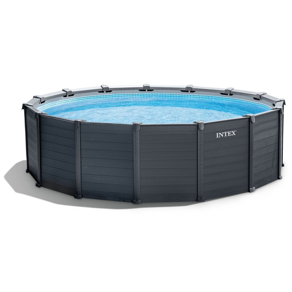 Intex 26384Gs Graphite Panel Zwembad 478X124 Cm Antraciet/Blauw