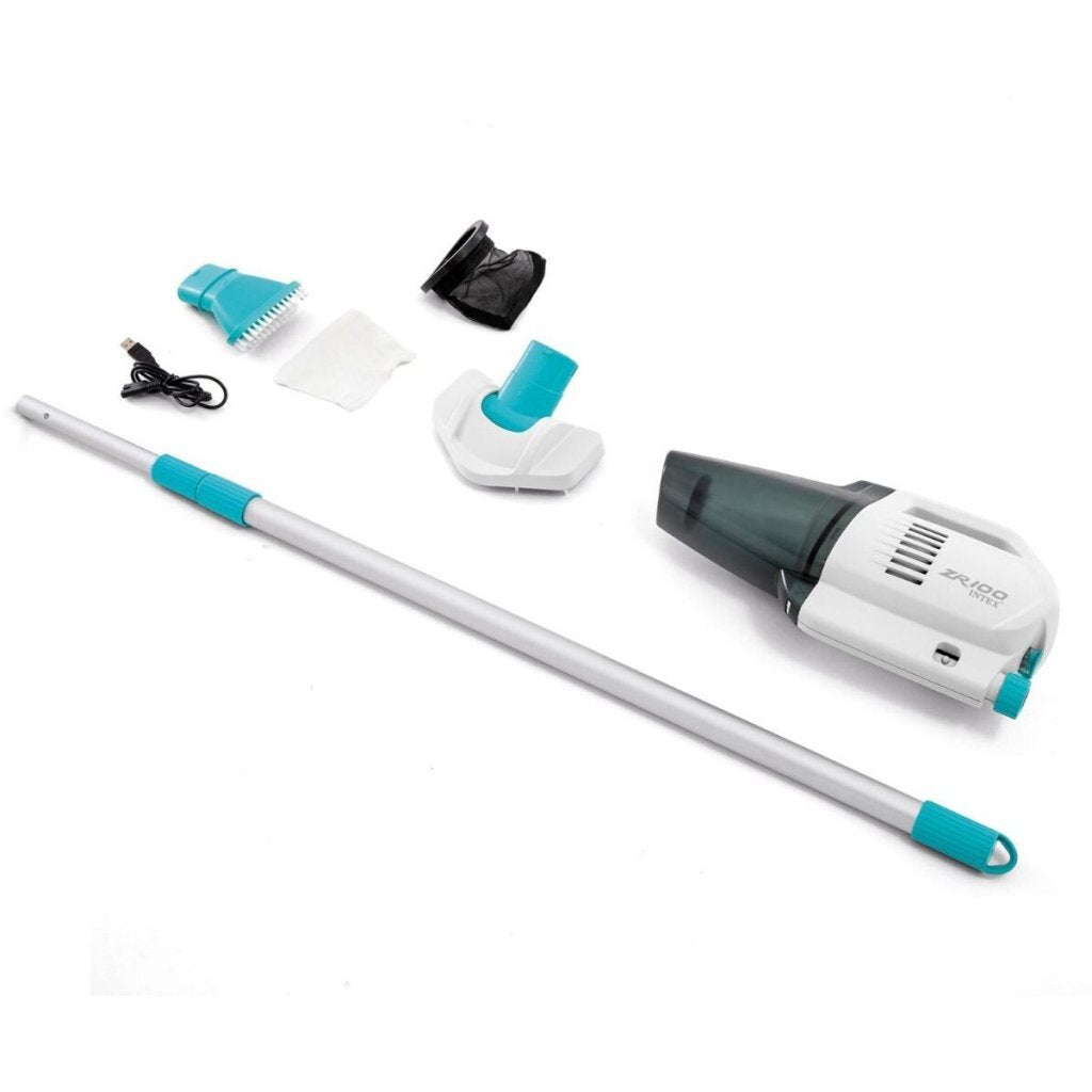 Intex 28626 Handzaam Oplaadbaar Stofzuiger Voor Zwembad/Spa Wit/Blauw