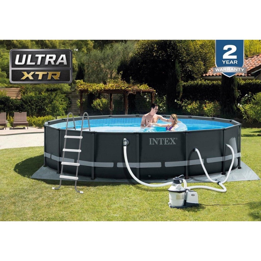 Intex 26326Gs Ultra Xtr Frame Zwembad 488X122 Cm Zwart