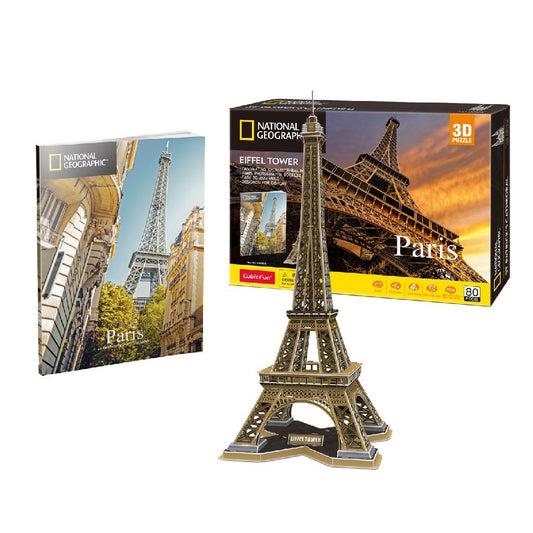 Cubic Fun National Geographic 3D Puzzel De Eifeltoren 80 Stukjes