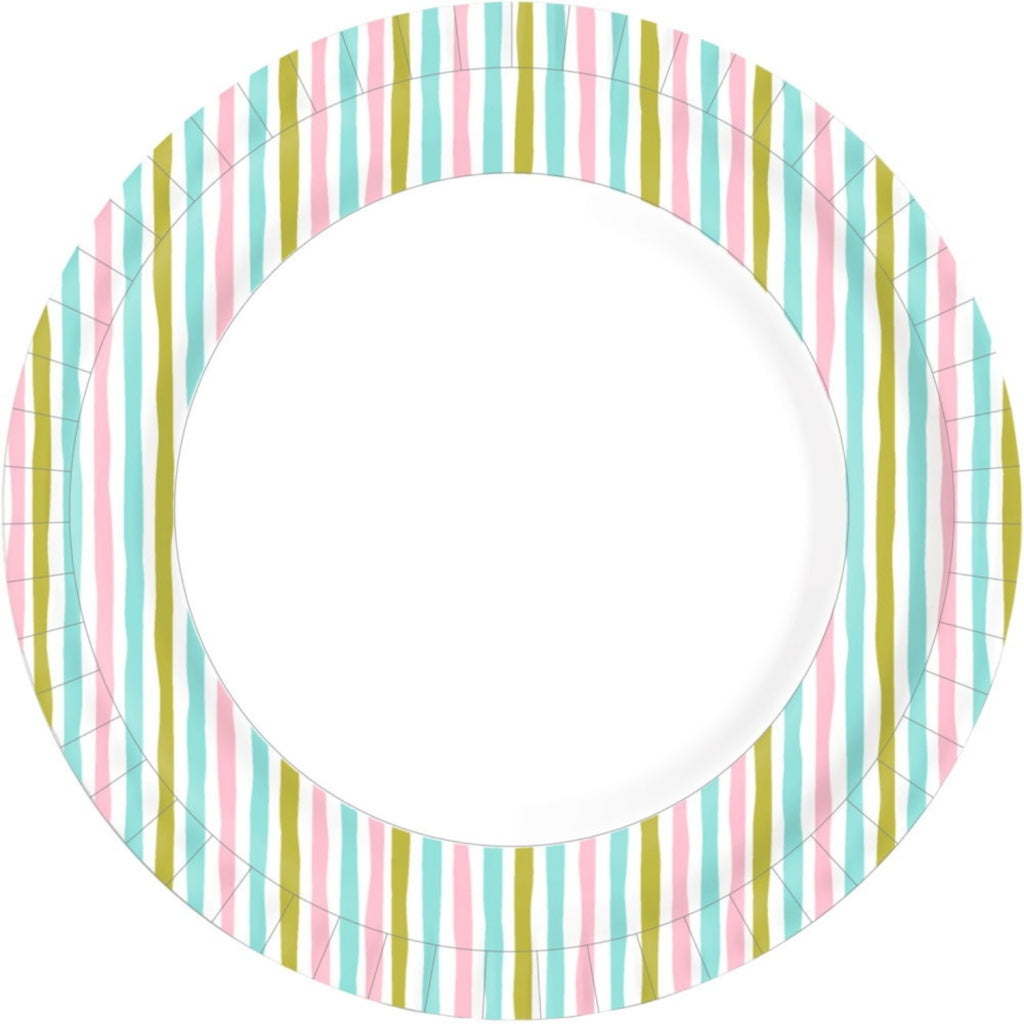 Duni Papieren Borden Stripes 22 Cm 10 Stuks