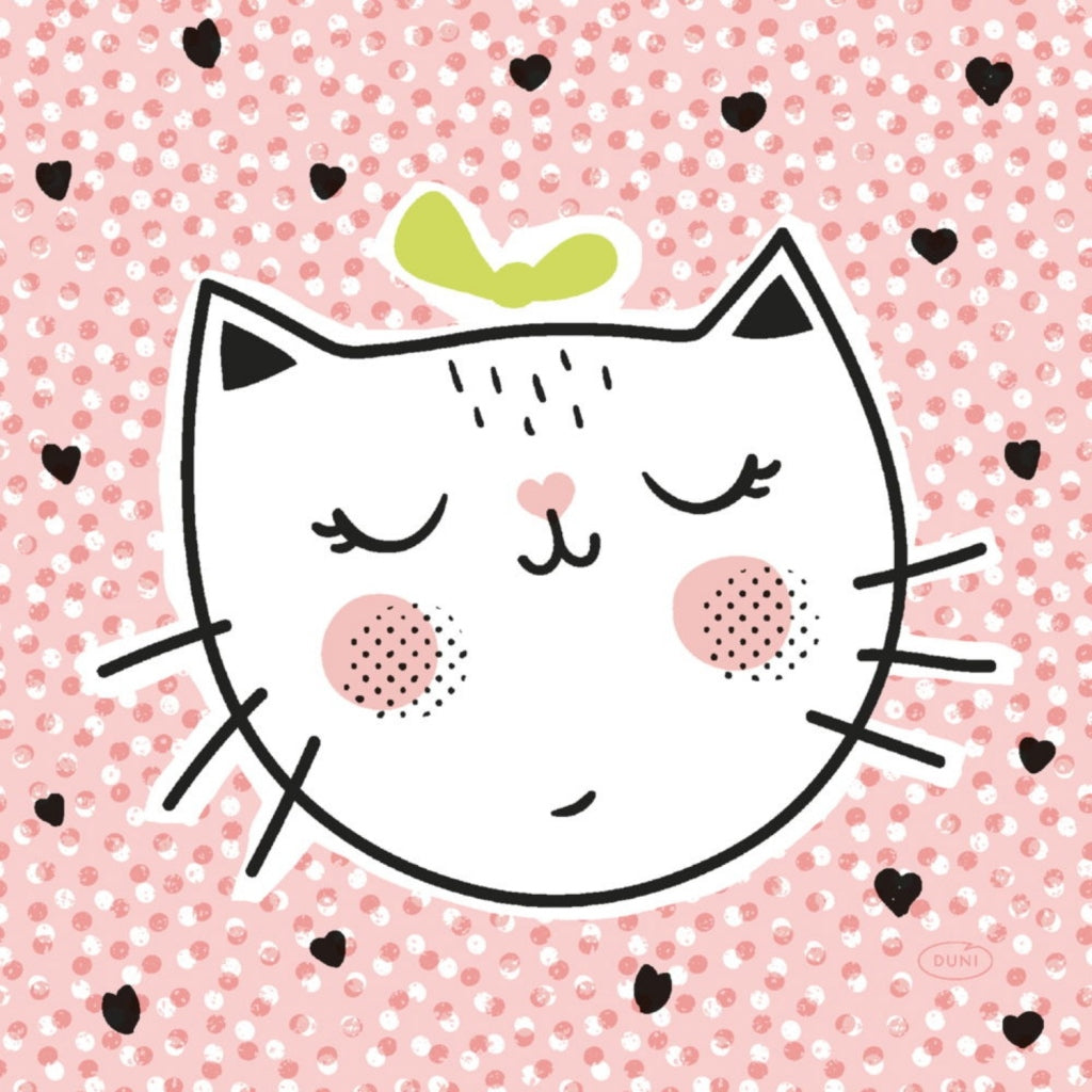 Duni Servetten Playful Cat 33X33 Cm 20 Stuks