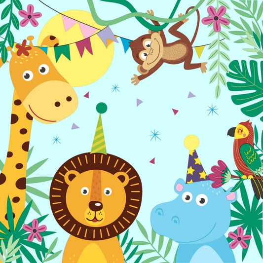 Duni Servetten Party Animals 33X33 Cm 20 Stuks