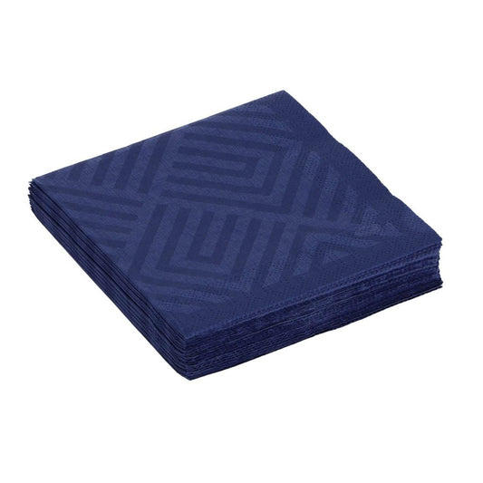 Duni 3-Laags Papieren Servetten Mosaic 24X24 Cm 20 Stuks Donkerblauw