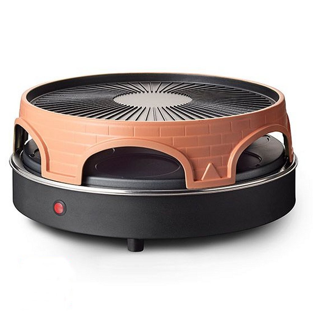 Emerio Po-113255.4 3In1 Pizzarette + 6 Pannetjes Terracotta Oranje/Zwart