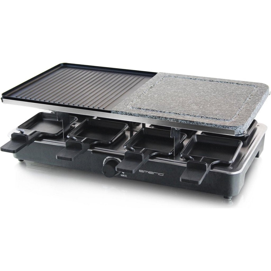 Emerio Rg-110035 Raclette + 8 Pannetjes Zwart