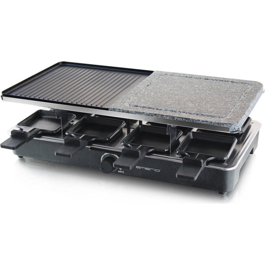 Emerio Rg-110035 Raclette + 8 Pannetjes Zwart