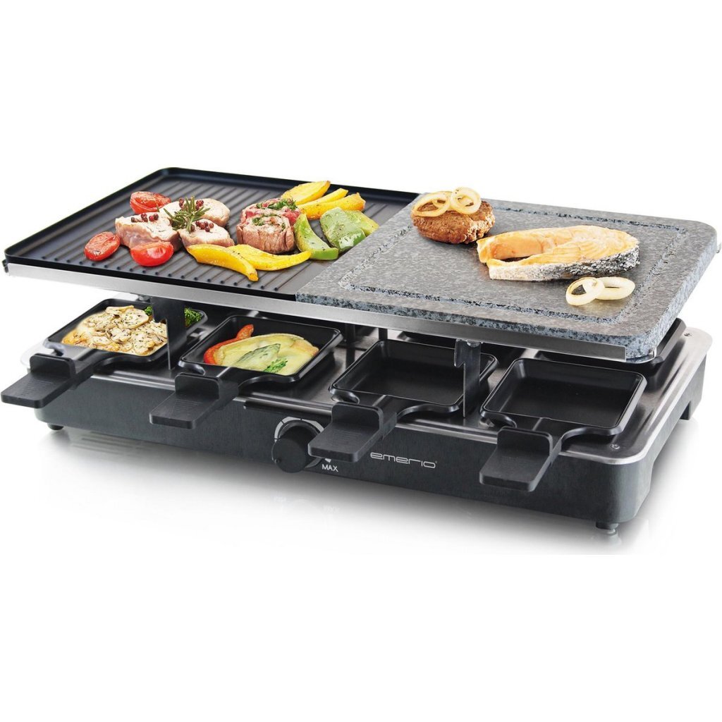 Emerio Rg-110035 Raclette + 8 Pannetjes Zwart