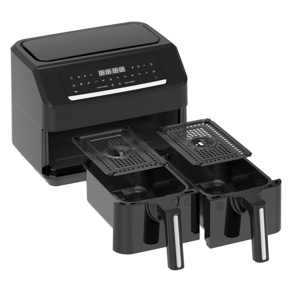 Emerio Af-130376.1 Dubbele Heteluchtfriteuse 2X3.6L 2400W Zwart