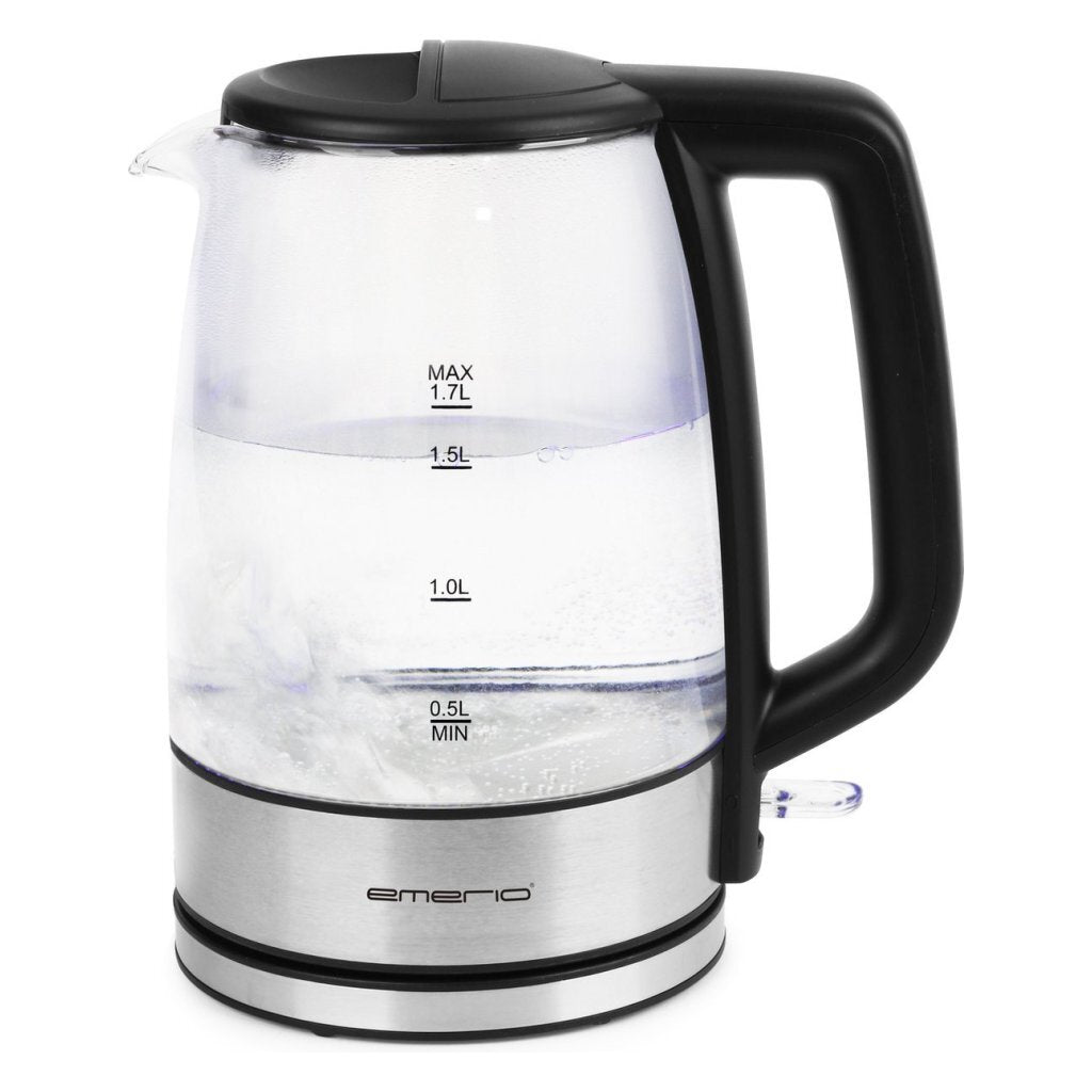 Emerio Wk-130126 Glazen Waterkoker 1.7L 2200W Rvs/Zwart