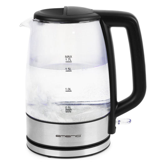 Emerio Wk-130126 Glazen Waterkoker 1.7L 2200W Rvs/Zwart