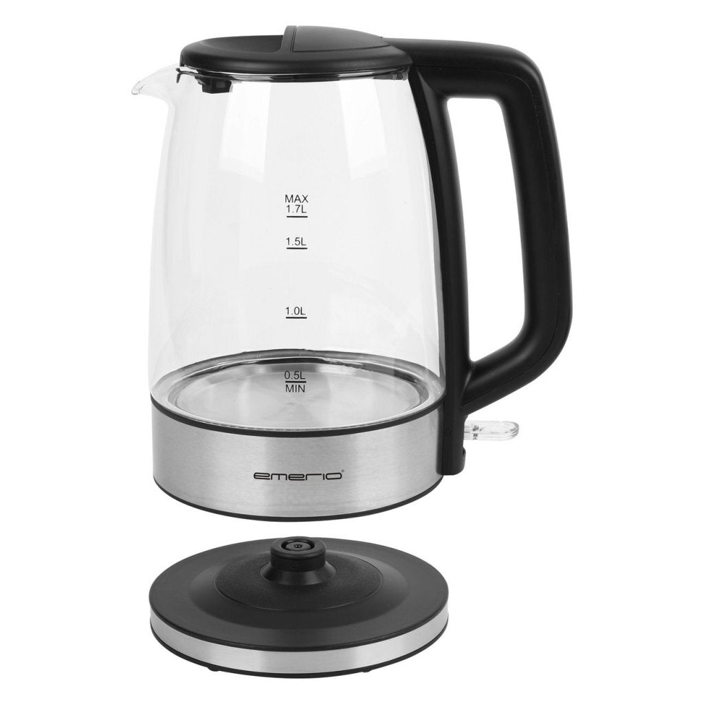 Emerio Wk-130126 Glazen Waterkoker 1.7L 2200W Rvs/Zwart