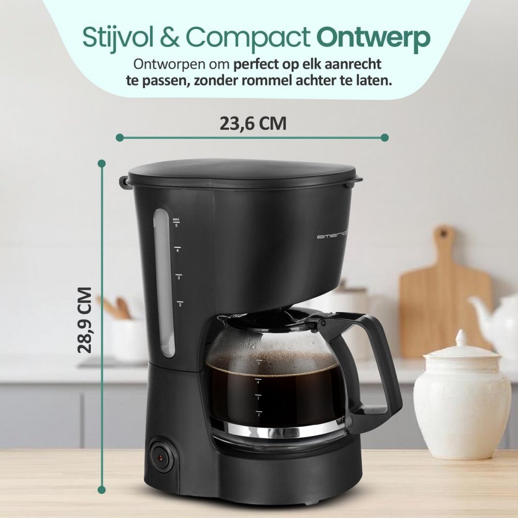 Emerio Cme-116801 Compact Koffiezetapparaat Zwart