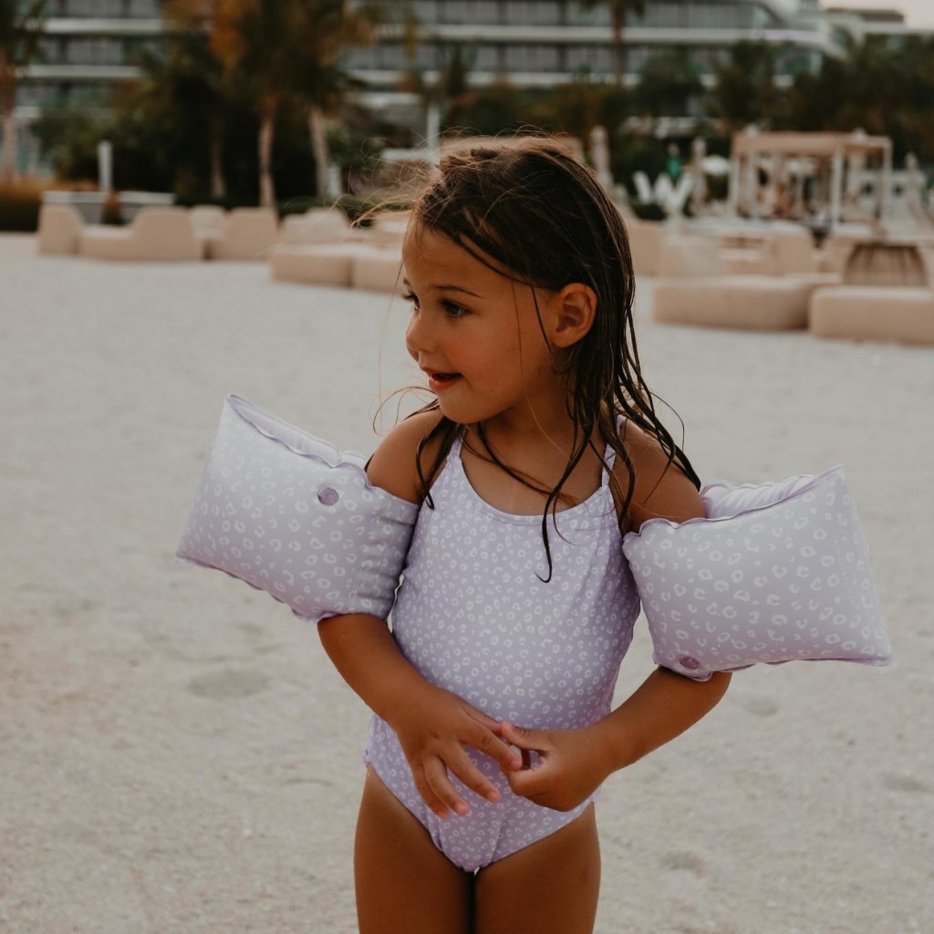 Overige Merken Swim Essentials Zwembandjes Luipaard 2-6 Jaar Lila