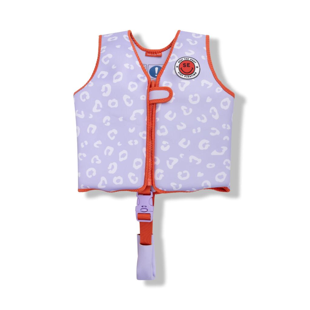 Overige Merken Swim Essentials Zwemvest Luipaard 3-6 Jaar Lila/Rood