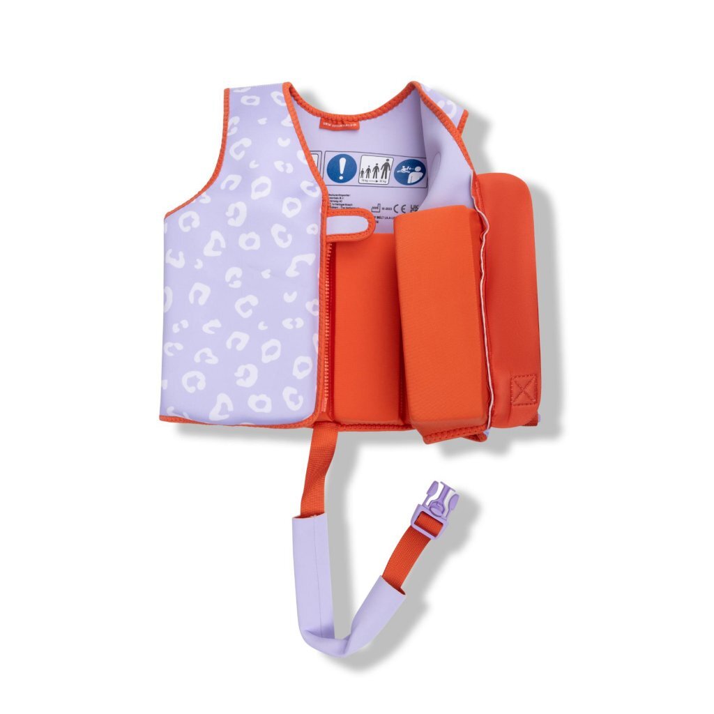 Overige Merken Swim Essentials Zwemvest Luipaard 3-6 Jaar Lila/Rood