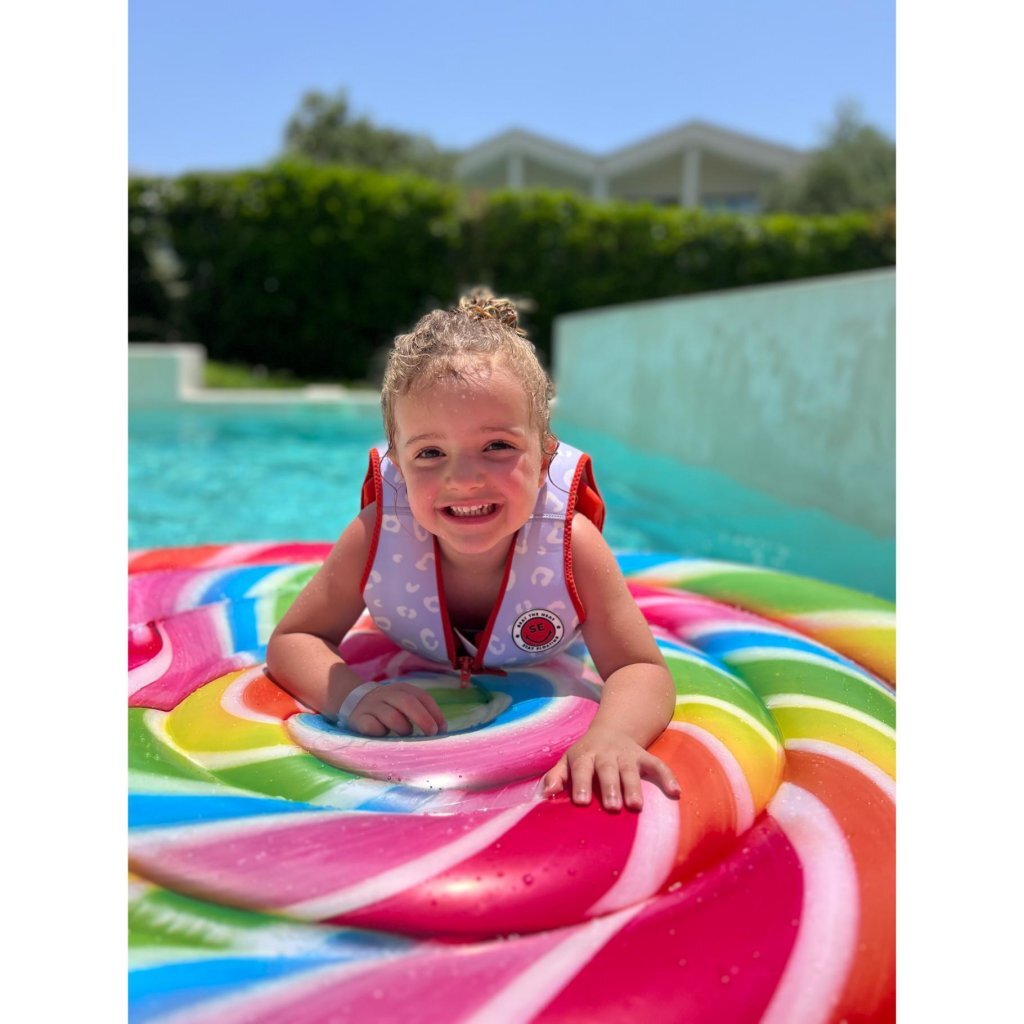 Overige Merken Swim Essentials Zwemvest Luipaard 3-6 Jaar Lila/Rood