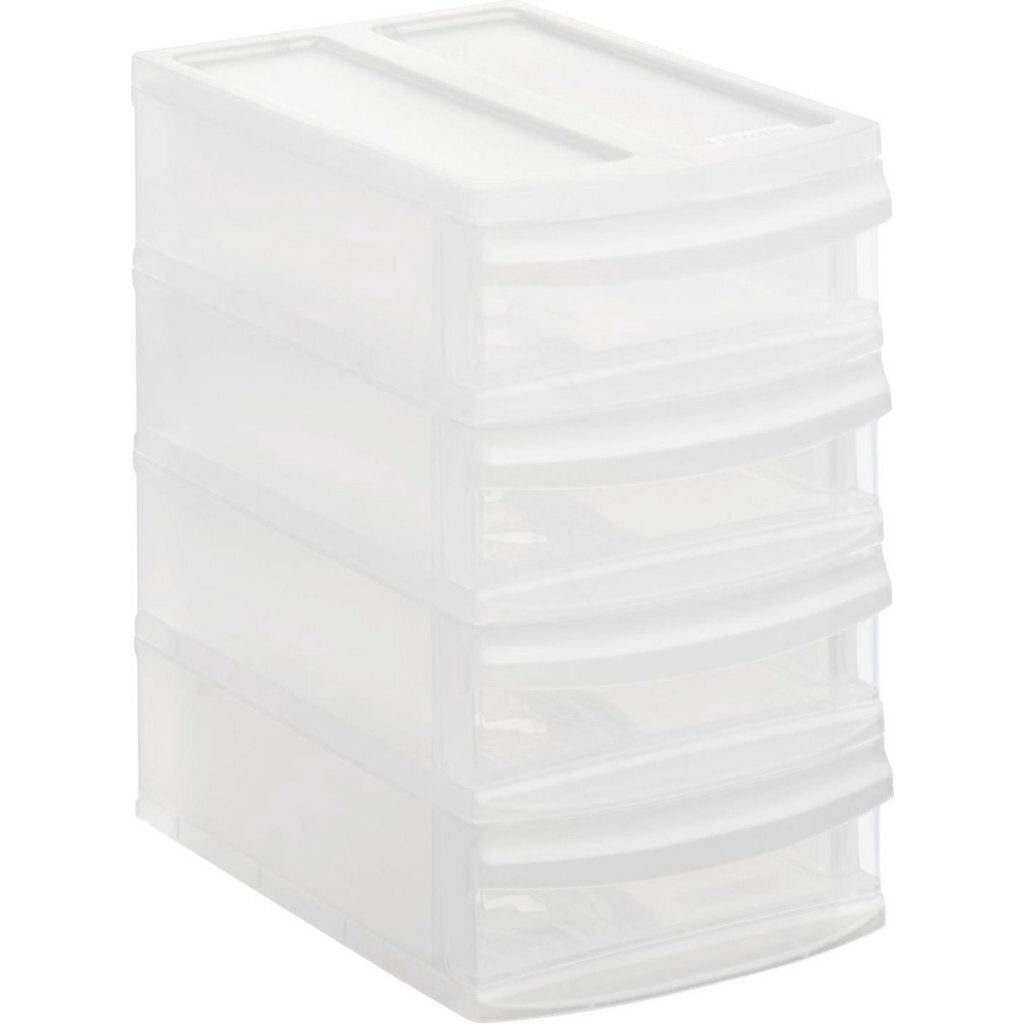 Rotho Systemix Design Ladekast Met 4 Lades 19.6X14.1X23.3 Cm Wit