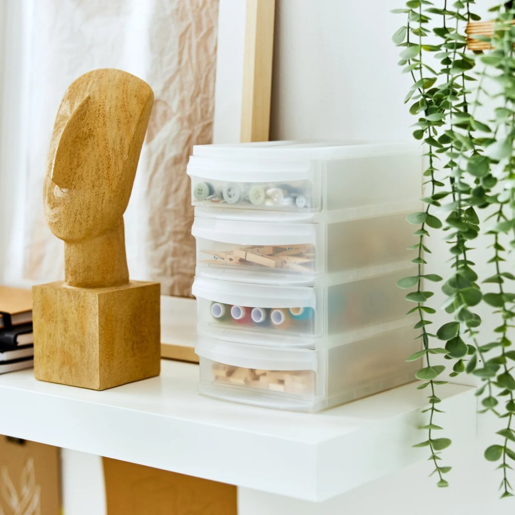 Rotho Systemix Design Ladekast Met 4 Lades 19.6X14.1X23.3 Cm Wit