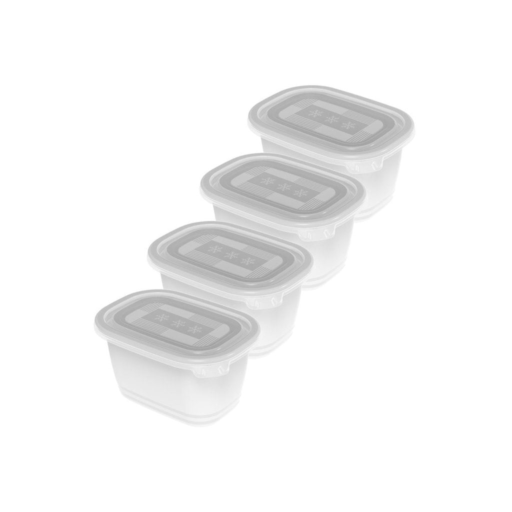 Rotho Freeze Diepvriesdozen 4X0.75L Transparant/Wit