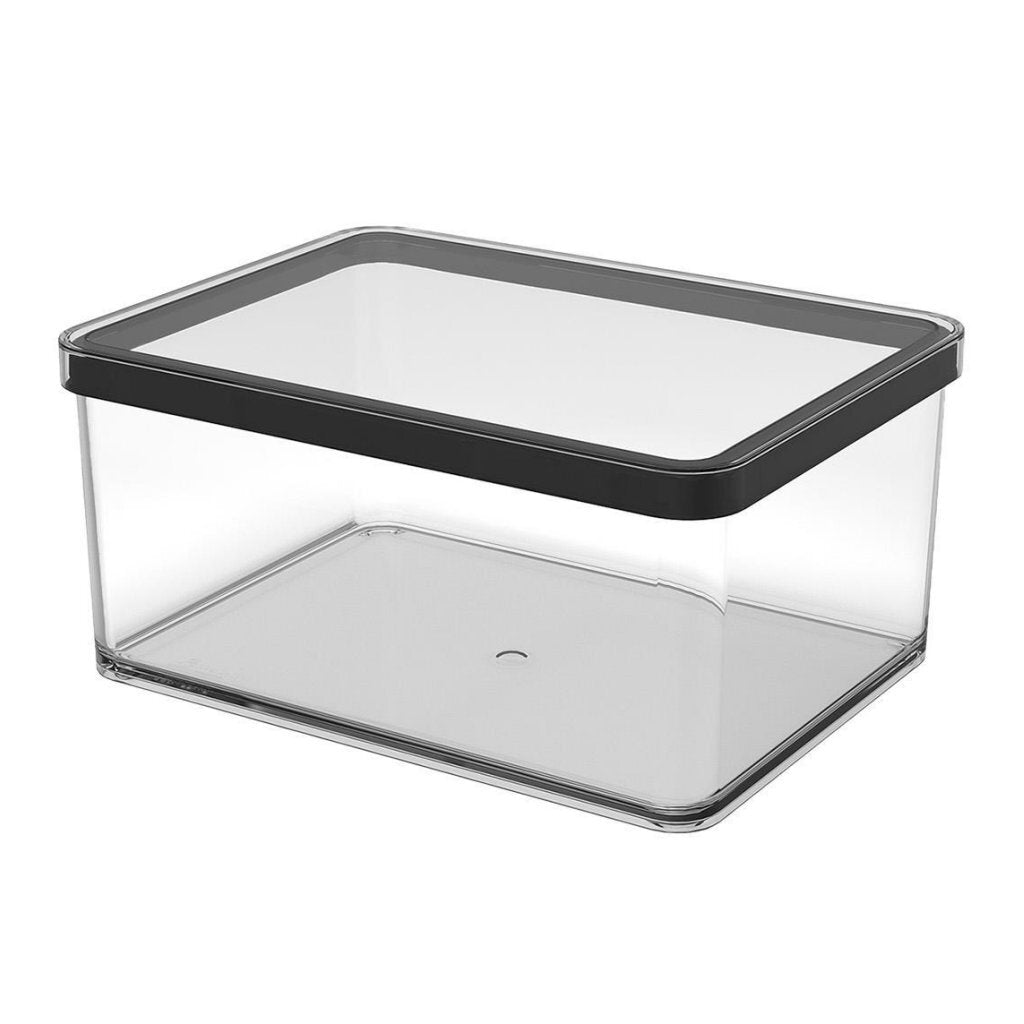 Rotho Loft Opbergbakje 20X15X10 Cm 2.25L Zwart/Transparant