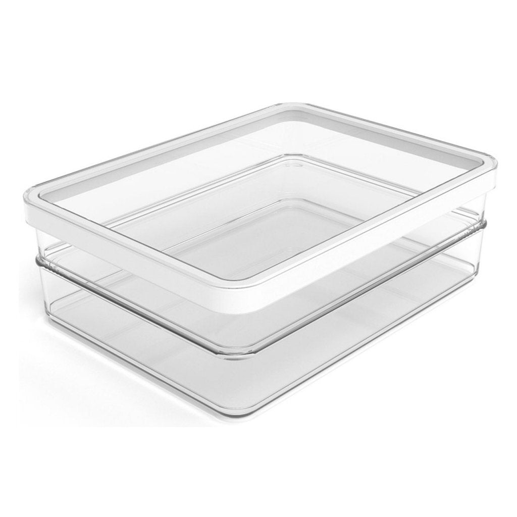 Rotho Loft Vleeswarendoos 20X15X7 Cm 2X0.85L Wit/Transparant