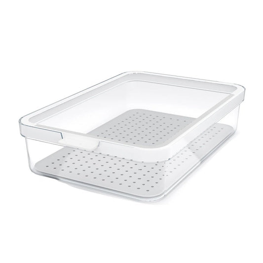Rotho Cauma Koelkastorganizer 27X18.4X6.2 Cm 2.6L Wit/Transparant