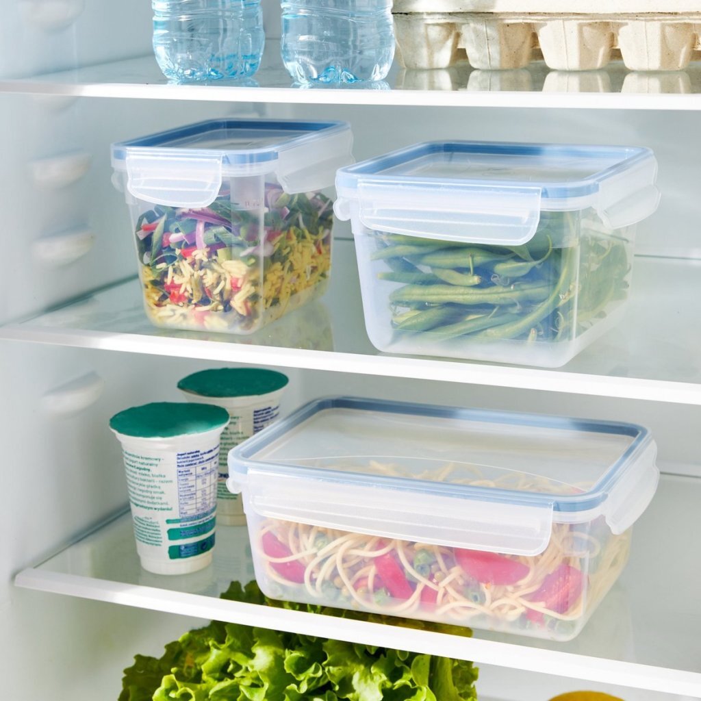 Rotho Clic &Amp; Lock Koelkast Bewaardoos 3L Horizon Blauw/Transparant