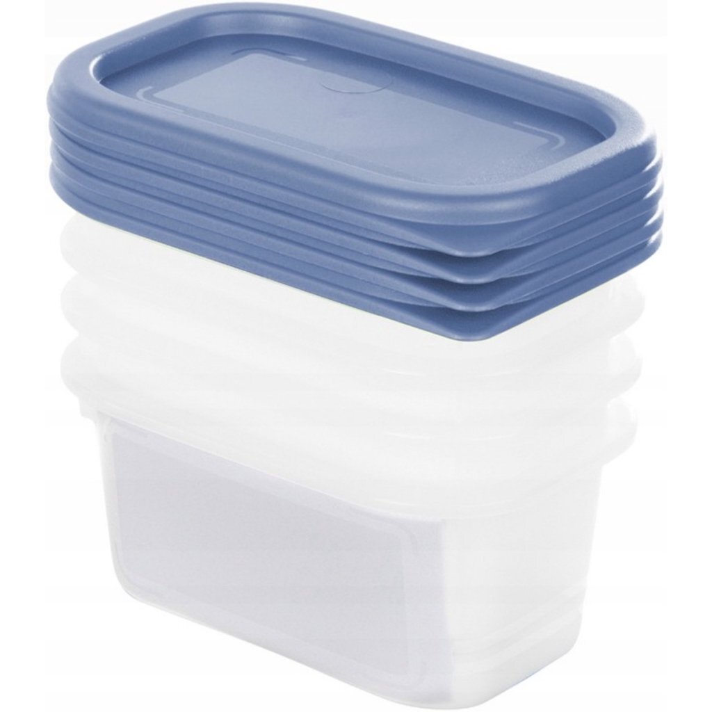 Rotho Domino Diepvriesdozen 4X0.2L Horizon Blauw/Wit