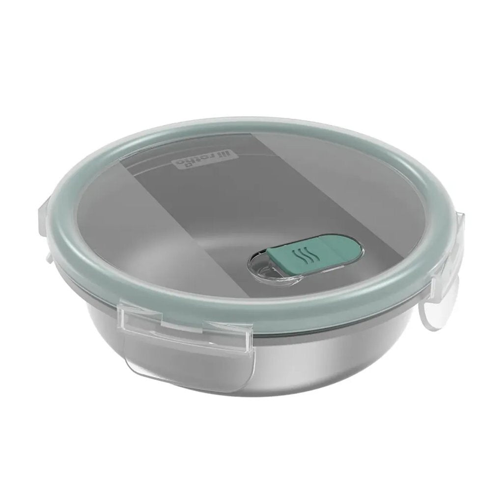Rotho Nala Clic And Lock Vershouddoos 0.6L Mistletoe Green/Rvs