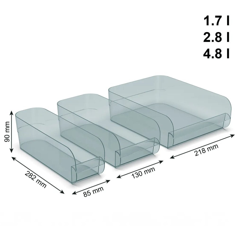 Rotho Liskamm Koelkast Organizer Set 3-Delig Transparant