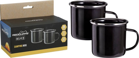 Redcliffs Camping 2X Drinkbekers - Emaille