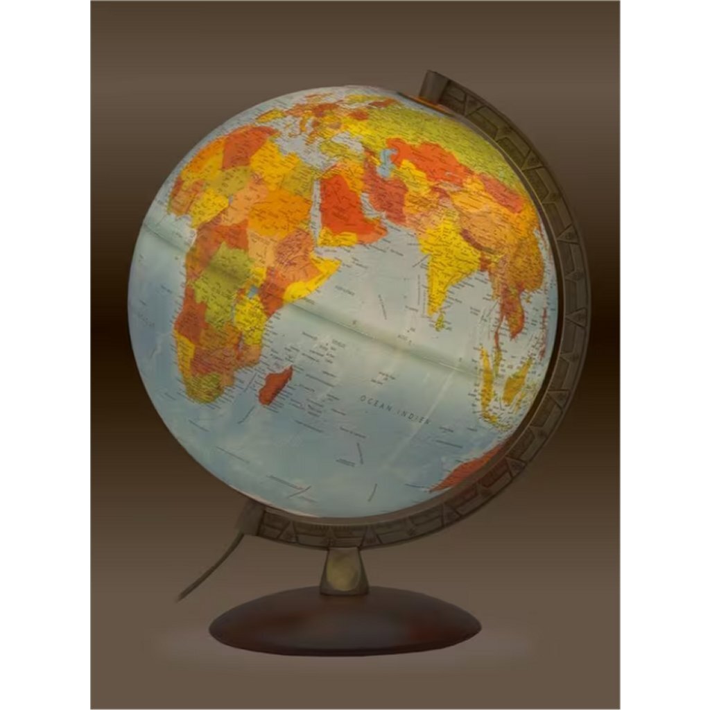 Kangaro Nova Rico Nr-0333Prfg-Nr Primus Wereldbol 30 Cm + Verlichting