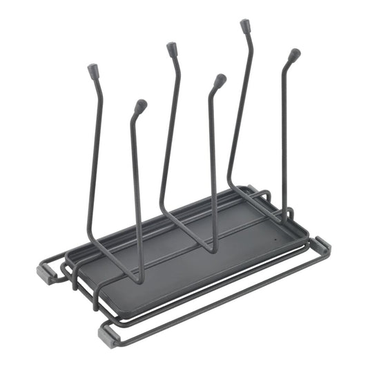 Metaltex Afdruiprek Flessen 25X14X22 Cm Antraciet