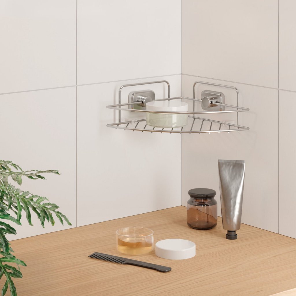 Metaltex Badkamerrek Vacu&Uuml;M Fixatie 23X23X11 Cm Chroomlook