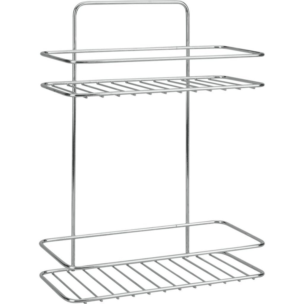 Metaltex Badkamerrek Vacu&Uuml;M Fixatie 2-Lagen 26X13X35 Cm Chromelook