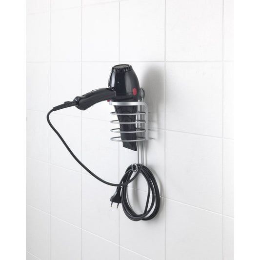 Metaltex Viva Haardrogerhouder 10X10X25 Cm Zilver