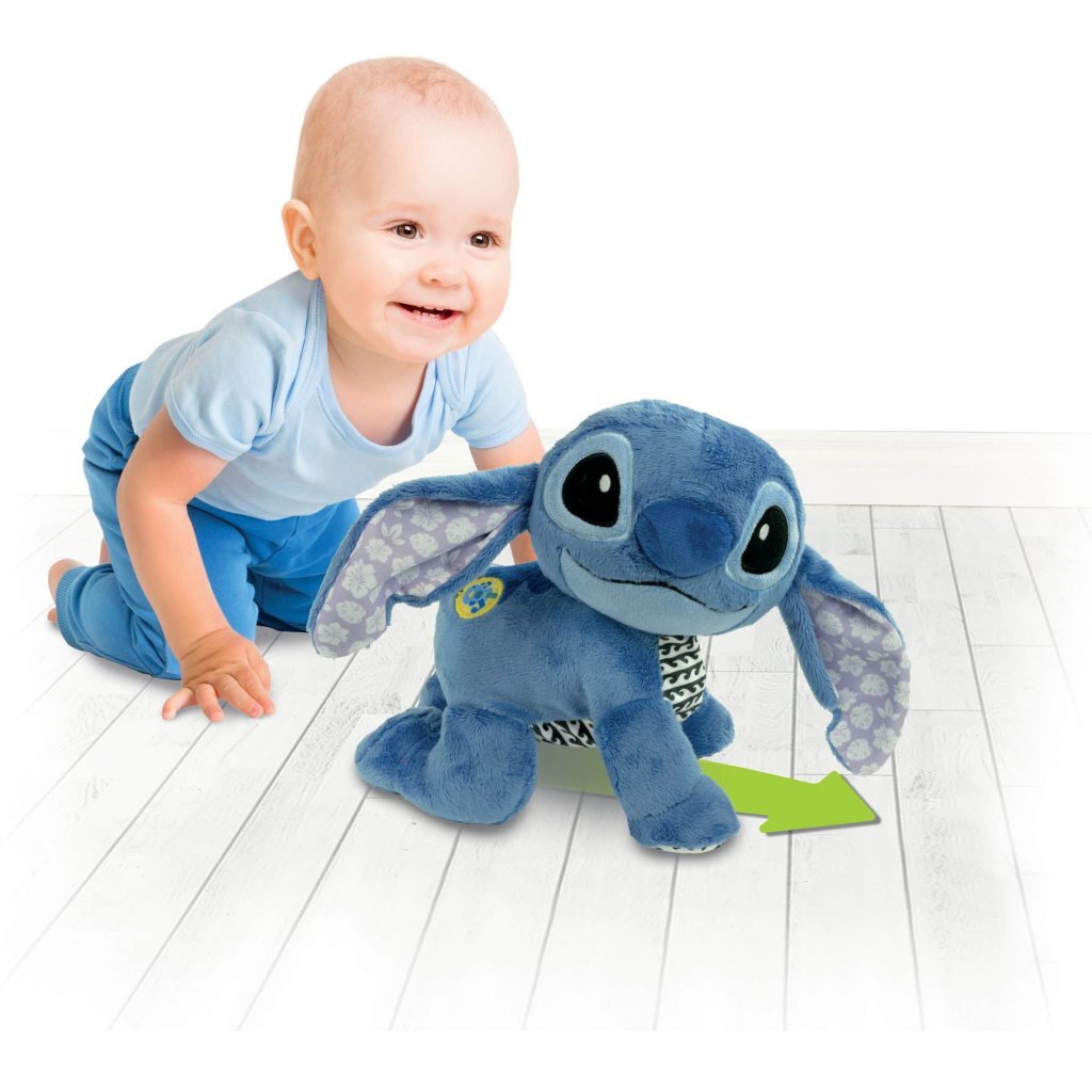 Clementoni Disney Kruipende Stitch Knuffel + Geluid